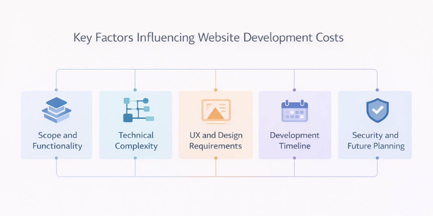 An image that represent Key Factors That Influence Website Development Costs
